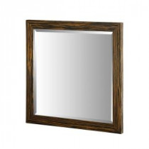 Essence 30 in. W x 30 in. L Wall Mirror in Striped Ebony