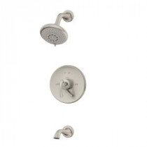 Ballina 2-Handle 3-Spray Tub and Shower Faucet in Satin Nickel