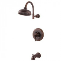 Ashfield Single-Handle Tub and Shower Faucet Trim Kit in Rustic Bronze (Valve Not Included)