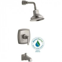 Margaux Rite-Temp Pressure-Balancing 1-Handle Tub and Shower Faucet Trim Kit in Brushed Nickel (Valve Not Included)
