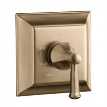 Memoirs 1-Handle Rite-Temp Valve Trim Kit in Vibrant Brushed Bronze with Lever Handle (Valve Not Included)
