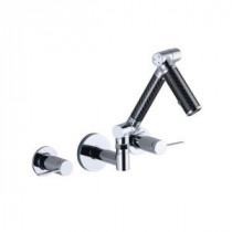 Karbon Wall Mount 2-Handle Bathroom Faucet Trim Kit in Polished Chrome (Valve Not Included)