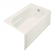 Devonshire 5 ft. Whirlpool Tub with Heater and Right-Hand Drain in Biscuit