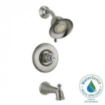Victorian 1-Handle 3-Spray Tub and Shower Faucet Trim Kit Only in Stainless (Valve and Handles Not Included)