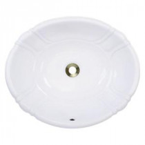 Dualmount Porcelain Bathroom Sink in White