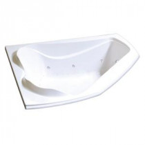 Cocoon 5 ft. Whirlpool and Air Bath Tub in White