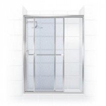 Paragon Series 50 in. x 70 in. Framed Sliding Shower Door with Towel Bar in Chrome and Obscure Glass