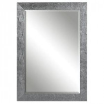 42 in. x 31 in. Silver Finished Rectangle Framed Mirror