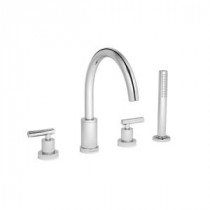 Sereno 2-Handle Deck-Mount Roman Tub Faucet with Handshower in Chrome
