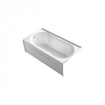 Submerse 5 ft. Left Drain Soaking Tub in White