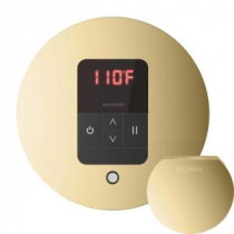 iTempo Control with AromaSteam Steam Head Round for Steam Bath Generator in Polished Brass