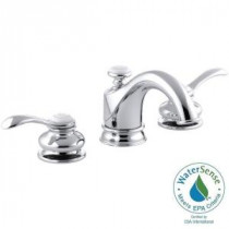 Fairfax 8 in. Widespread 2-Handle Low-Arc Bathroom Faucet in Polished Chrome with Lever Handles