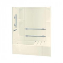 Accord 30 in. x 60 in. x 72 in. Bath and Shower Kit in Biscuit