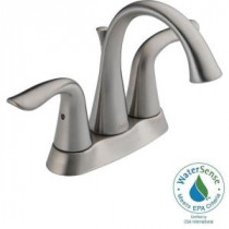Lahara 4 in. Centerset 2-Handle High-Arc Bathroom Faucet in Stainless with Metal Pop-Up
