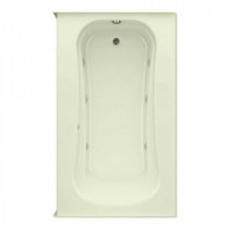 Cariani 6 ft. Right Drain Whirlpool Bath Tub with Heater in Biscuit