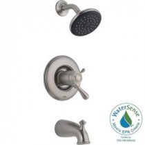 Leland TempAssure 17T Series 1-Handle Tub and Shower Faucet Trim Kit Only in Stainless (Valve Not Included)