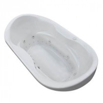 Ruby 5.9 ft. Whirlpool and Air Bath Tub in White