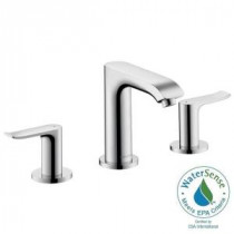 Metris 8 in. Widespread 2-Handle Low-Arc Bathroom Faucet in Chrome