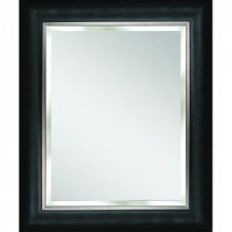 Alderton 28.5 in. x 34.5 in. Mirror in Black and Silver