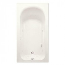 Dossi 32Q 5 ft. Right Hand Drain Acrylic Whirlpool Bath Tub in Biscuit