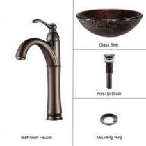 Vessel Sink in Callisto with Riviera Faucet in Oil Rubbed Bronze