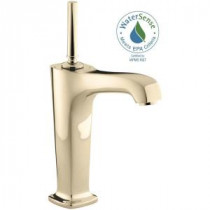 Margaux Single Hole Single Handle Low Arc Bathroom Faucet in Vibrant French Gold