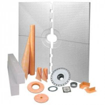 Kerdi-Shower 72 in. x 72 in. Shower Kit in PVC with Stainless Steel Drain Grate