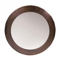 19-1/2 in. x 19-1/2 in. Round Single Wall Mirror in Antique Copper