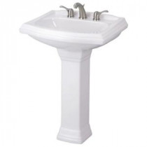 Allerton Pedestal Combo Bathroom Sink in White