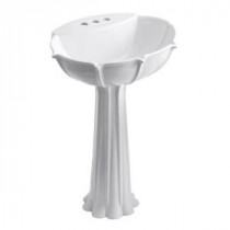 Anatole Pedestal Combo Bathroom Sink in White