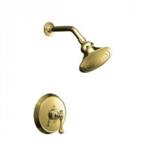 Revival 1-Handle 1-Spray Shower Faucet in Vibrant Polished Brass (Valve Not Included)