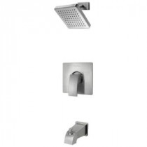 Kenzo 1-Handle Tub and Shower Faucet Trim Kit in Brushed Nickel (Valve Not Included)