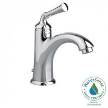 Portsmouth Monoblock Single Hole Single Handle Mid-Arc Bathroom Faucet in Polished Chrome with Speed Connect Drain