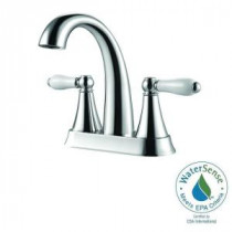 Kaylon 4 in. Centerset 2-Handle High-Arc Bathroom Faucet in Polished Chrome and Ceramic