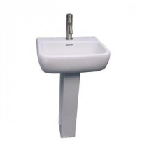 Metropolitan 600 Pedestal Combo Bathroom Sink in White