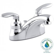 Coralais 4 in. Centerset 2-Handle Low-Arc Bathroom Faucet in Polished Chrome
