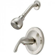 Builders 1-Handle 1-Spray Pressure Balance Shower Faucet in Brushed Nickel