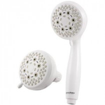 6-Function Handshower and Showerhead Combo Kit in White