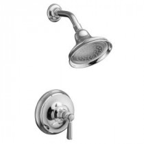 Bancroft 1-Handle Single-Spray Shower Faucet Trim Only in Polished Chrome (Valve Not Included)