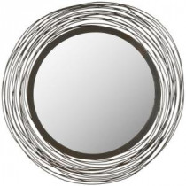 Wired 21 in. x 21 in. Iron Framed Wall Mirror
