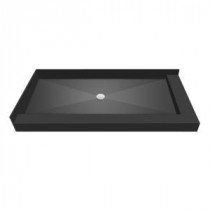 37 in. x 72 in. Double Threshold Shower Base with Center Drain