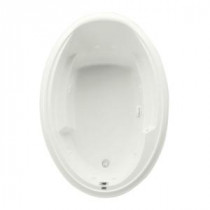 Ariel I 5 ft. Reversible Drain Acrylic Soaking Tub in Biscuit