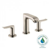 Metris 8 in. Widespread 2-Handle Low-Arc Bathroom Faucet in Brushed Nickel