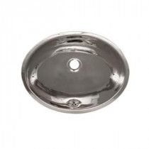 Under-Mounted Bathroom Sink in Polished Stainless Steel