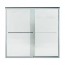 Finesse 59-5/8 in. x 58-5/16 in. Semi-Framed Sliding Tub/Shower Door in Silver