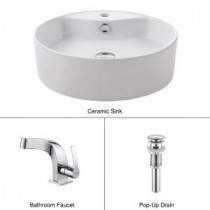 Vessel Sink in White with Typhon Faucet in Chrome