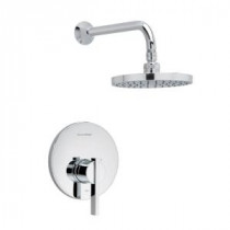 Berwick 1-Handle Shower Faucet Trim Kit Rain Showerhead in Polished Chrome (Valve Sold Separately)