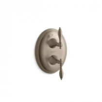 Finial Traditional 1-Handle Valve Trim Kit in Vibrant Brushed Bronze (Valve Not Included)