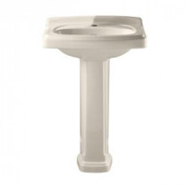 Portsmouth Pedestal Combo Bathroom Sink with Center Hole Only in Linen