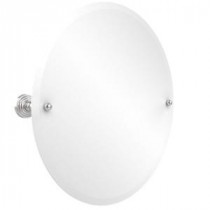 Waverly Place Collection 22 in. x 22 in. Frameless Round Single Tilt Mirror with Beveled Edge in Polished Chrome